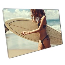 Coastal Surfer Girl Canvas