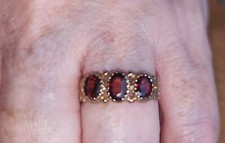 Antique gold garnet - , ring