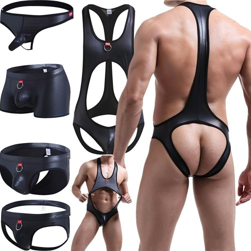 Men bodysuits leather open - bodysuits,