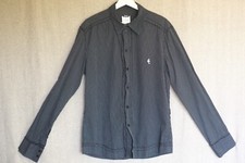 Versace Shirt Jeans Couture Size XL External Hemline Frill Long Sleeve Striped 