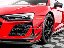 For Audi R8 V10 2022-2024 Dry Carbon Front Bumper Fins Canards Vent Splitter