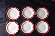 Stunning Spode Bordeaux Y- 8594 Set of Six 6 1/2 inch Side plates in vgc.