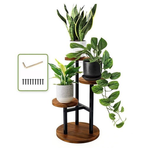 Tier plant stand wood - 3,