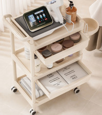 with Wheels Hairdresser Trolley Storage Basket Rolling Spa Salon Beauty Cart