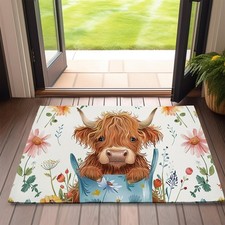 Doormat Highland Cow Door