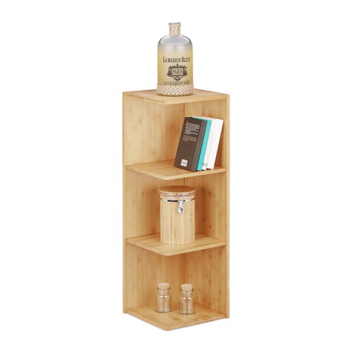 Corner shelf bamboo - corner, shelves