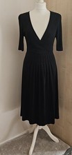 Kew Crossover Front Black Dress. Size 12.