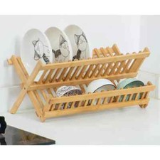 Folding dish drainer pine wood - pine,