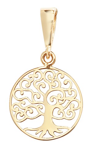 9ct gold tree - 9ct, pendant