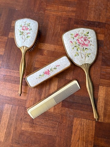 Vintage vanity set hairbrush - vintage,