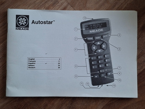 Meade autostar instruction - autostar,