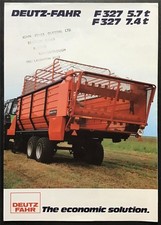 DEUTZ FAHR Self Loading Trailers Agricultural Sales Brochure c1980s #91 411 11