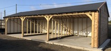3bay Oak fronted Garage (tiles