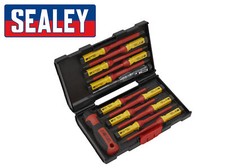 Sealey Electrician Screwdriver Set VDE Approved Flat Pozi TRX-Star Torx in Case