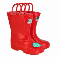 NEW T&Co Light Up Childrens Wellies Red 7-13