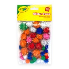 Glitter Pom Poms - 50 Pack Art
