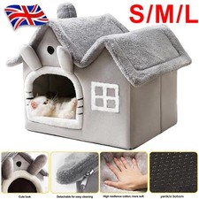 Cat Bed Super Soft Large Grey Cat/Dog Igloo Pet Bed Warm House/ Puppy/Kitten