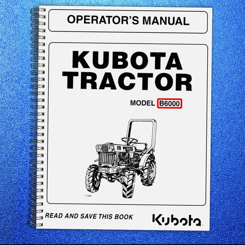 Kubota b6000 tractor operators - b6000,