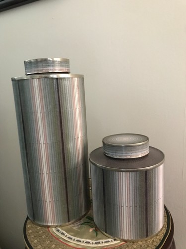 Enamel partition pair - partition, pots