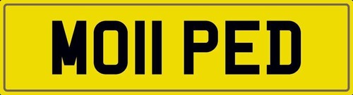 Moped number plate - number, motorbike