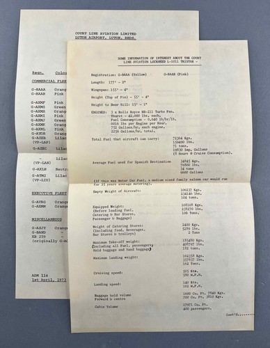 Court line fleet list - court,