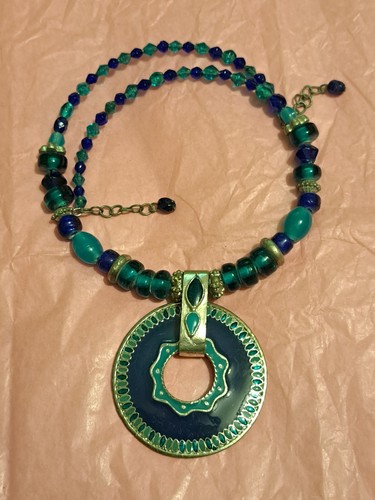 Glass beaded necklace - glass,
