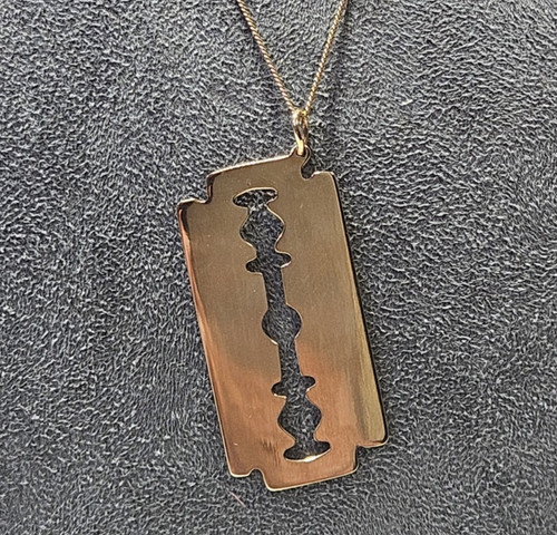 9ct yellow gold large - large, razor