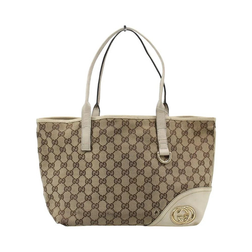 Gucci brown canvas tote - gucci,