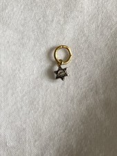 Antique 18ct Gold And Silver Rose Cut Diamond Star Charm Pendant