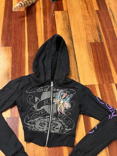Hardy black zip hoodie - hardy,