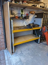 Heavy Duty Bench With Quick Release Record 35 Vice 1.5 M Wide Adjustable Shelf