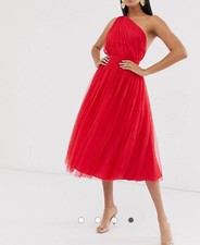 Size 10 Red One Shoulder Tulle