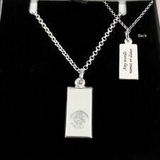 Engraved Saint Christopher Necklace. 925 Silver, Personalised Christian Gift