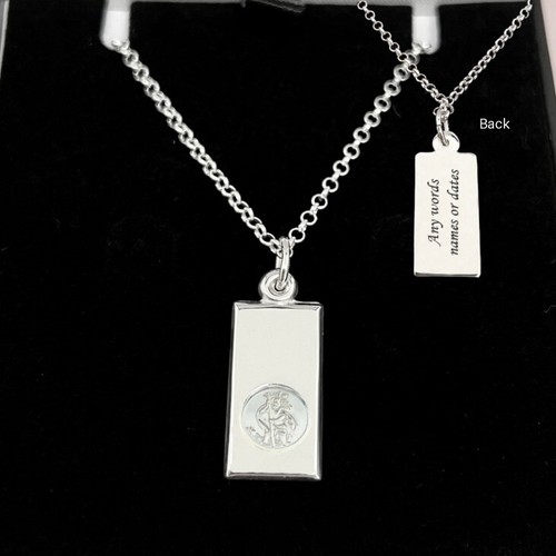 Engraved saint christopher - engraved,