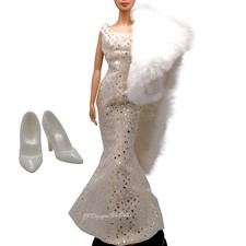 Barbie Marilyn Fashion Shimmering  Dress and Wrap Doll Clothes Outfit