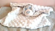 Soft Touch White & Blue Puppy Dog Comfort Blanket Baby Comforter Snuggle Toy