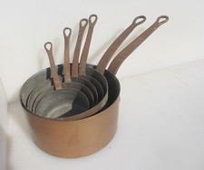 LARGE Antique Copper Sauce Pan