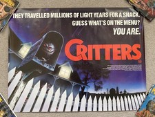 Critters, 1986 U.K. Quad Movie Poster sci fi horror