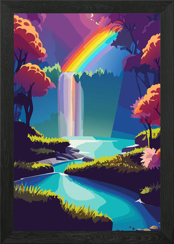 Beautiful lake framed wall art - wall,