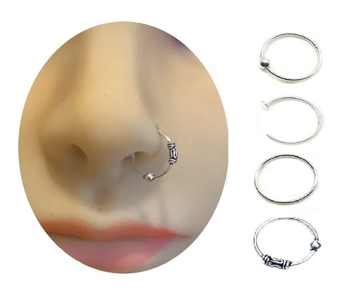925 sterling silver thin nose - silver,