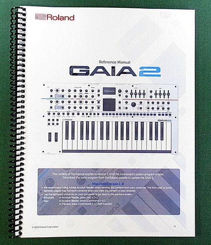 Roland gaia2 reference manual - roland,