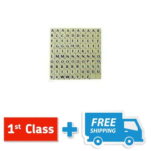 Tiles ivory black letters - letters, full