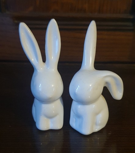 Pair white glazed - pair,