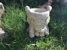 Elephant planter stone outdoor - planter,