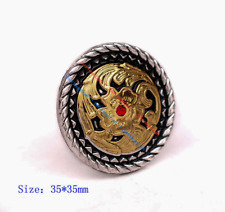 6x 1-3/8" Rose Flower Antique