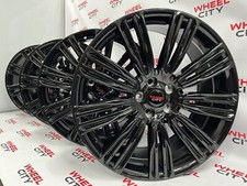 22 inch Range Rover/Land Rover Style Gloss Black Alloy Wheels 5x120 9007 Style
