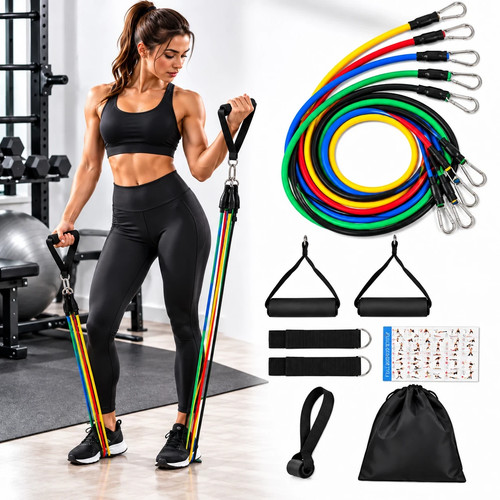 11pcs resistance bands workout - 11pcs,