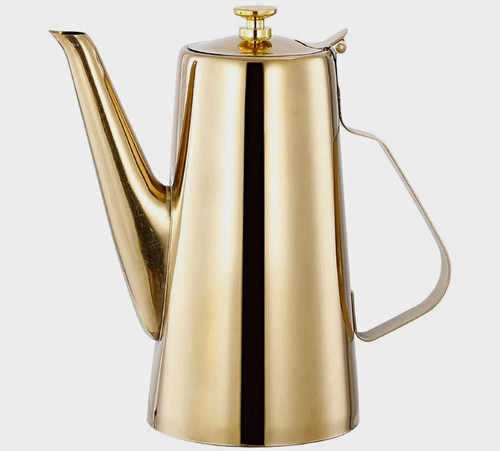 Gold glossy metal - glossy, with