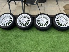 Early 2000's White O.Z Superturismo 16 inch wheels & NEW tyres 4X108