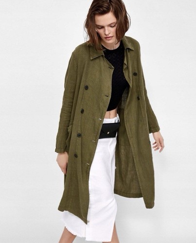Zara olive green linen - zara,